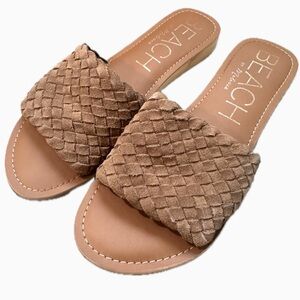 Suede Woven Sandals / Slides
